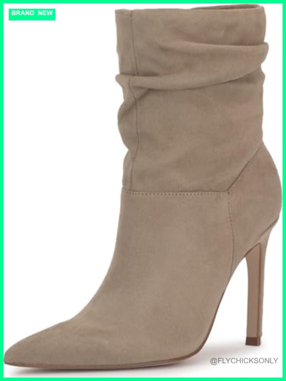 Welina Slouch Bootie Faux Suede Pointed Toe Ankle Boot
